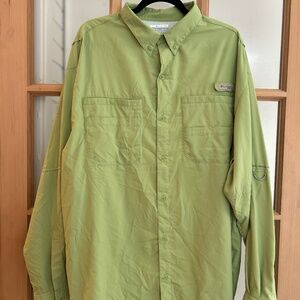 Mens Columbia PFG POLO Long sleeve Fishing Shirt - Size XXL